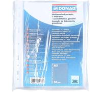 DONAU - Buste Trasparenti per Documenti, Formato DIN A5, 100 Pezzi, Con Grana Su