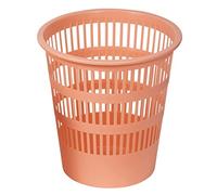 DONAU Cestino per la carta da 12 litri, colore arancione pastello, in plastica, per ufficio, cucina, stabile, ecologico, resistente agli strappi, 1 pezzo, D307-12
