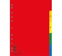 Divisori DONAU PP A4 230 x 297 mm 1-5 5 fogli colori assortiti/archiviazione documenti/tipo-A4 / Gente-No Descrizione Carta/Index-Pomóż/Materiale-PP/Colore-Colori Assortiti/Formato-A4