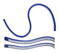 Donau Elektronik MLK30 Righello per curve Plastica, Acciaio Blu 30 cm