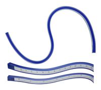 Donau Elektronik MLK60 Righello per curve Plastica, Acciaio Blu 60 cm