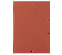 DONAU FEP04G - Cartellina portadocumenti A4, in cartone resistente, con 2 elastici in gomma, confezione da 50 pezzi, colore: rosso, ideale per l'ufficio e la scuola, punto verde