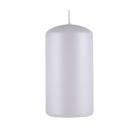DONAU HOME Candela a colonna standard, 1 pezzo, 60 x 115 mm, bianco metallizzato opaco, candela decorativa, candela di cera, candela di paraffina, per decorazione