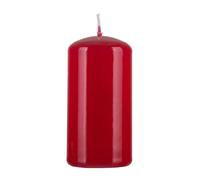 DONAU HOME Candela a colonna standard gloss/candela di paraffina, 50 x 100 mm, rossa, per decorazione, 32 ore di durata, candele decorative, 1 pezzo