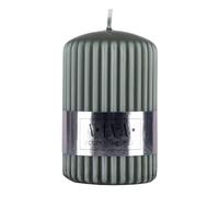DONAU HOME Candela a forma di colonna alva, candela di paraffina, 60 x 90 mm, verde, per decorazione/candele scanalate, per decorare il soggiorno, il bagno, 25 ore di durata, 1 pezzo