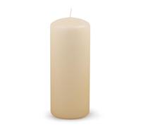 DONAU HOME - Candela classica a pilastro, colore beige, 1 pezzo, 20 x 8 cm, non profumata, per decorazione, 100 ore, durata di 100 ore, candele decorative, candela di cera, candele da tavolo