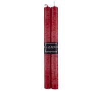 DONAU HOME Candela da tavola Rustic Classic/Paraffina/22 x 250 mm/4 pezzi/rosso/candele rustiche