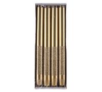 DONAU HOME Candele da tavola onice/paraffina/set di candele a pilastro, 22 x 250 mm/4 pezzi/oro/candele decorative/per decorazione