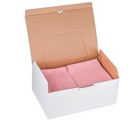 DONAU HOME Panno con 70% viscosa/per la casa/per l'ufficio/per l'auto/per i mobili/resistente/assorbente/morbido/senza striature/pieghevole/30 x 40 cm, confezione da 100 pezzi, rosa