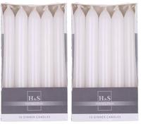 DONAU HOME Set di 20 candele a stelo lisce, in cartone, 17 x 2 cm, non profumate, cilindriche, per decorare il soggiorno, il bagno, 6 ore di combustione/candele