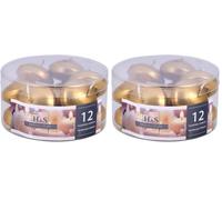 DONAU HOME Set di candele galleggianti/oro 12 pezzi 2,8 x 4,8 cm durata 4 ore