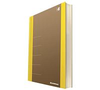 DONAU Life 1370001FSC-11 - Quaderno a quadretti con organizer, 80 pagine, copertina morbida, giallo, per ufficio, scuola e casa, come diario, bullet journal, libro di scrittura, design elegante, FSC®