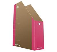 Donau Life - Contenitore portadocumenti in cartone, formato A4, formato A4, 80, pieghevole, materiale: cartone, spazio per etichette, colore: rosa, formato A4, peso (g/m2) - 800