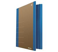 Donau Life - Cartella in cartone con elastico, 500 g/mq, formato A4, colore: blu, per archiviare documenti, tipo 3 alette, tipo con gomma, materiale: cartone, colore: blu, formato A4, peso (g/m2) -