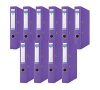 Donau - Raccoglitore a leva, sottile, 10 pezzi, formato DIN A4, 5 cm, 10 pezzi, copertina in plastica, colore: viola