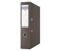 DONAU Raccoglitore DIN A4 / Larghezza/Marrone/75 mm - 7,5 cm/Cartella con copertina in plastica/raccoglitore a fessure, raccoglitore per uffici, cartella portadocumenti/foro in metallo