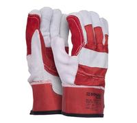DONAU SAFETY Guanti da lavoro in pelle robusta tipo docker/taglia 10,5/XL - 1 paio/in pelle bovina di alta qualità/guanti protettivi/parte palmarer copre due lobi completi della pelle/guanti in pelle
