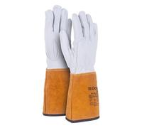 DONAU SAFETY Guanti da saldatura in pelle di capra per saldatura TIG/Kevlar/Taglia 9/L, 1 paio/soft touch, molto morbidi e confortevoli/Guanti da lavoro in pelle