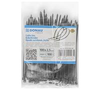 DONAU TECH Fascette stringicavo autobloccanti/Elettricista/100 x 2,5mm/100 pezzi/Resistente a UV/Resistente allatemperature/Resistenza alla rottura/Nere/Giardinaggio/Interno ed Esterno