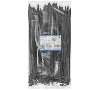 DONAU TECH Fascette stringicavo autobloccanti/Elettricista/300 x 7,6 mm/100 pezzi/Resistente a UV/Resistente allatemperature/Resistenza alla rottura/Nere/Giardinaggio/Interno ed Esterno
