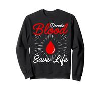 Donazione di sangue Donare sangue Salva vita Donatore di sangue Uomini Donne Felpa