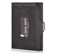 DONBOLSO Slim Wallet XS - Elegante piccolo portafoglio per banconote con scomparto per monete, 5 scomparti per carte di credito e banconote, piccolo e pratico, in pelle di sicurezza RFID, 9 x 7 x 1,5
