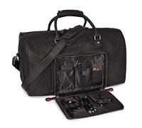 DONBOLSO Weekender Napoli | Borse da Viaggio in Pelle Uomo | Borsone da Viaggio | Taglia L con 40 Litri | Borsa per Bagagli a Mano | Vintage Nero