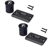 Dondelight Chiavistello a sfera per porta, con chiusura a sfera, per porte interne, 33/40,6 x 2,5 cm, tensione della porta regolabile (confezione da 2, auto-incorporato, nero)