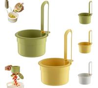 Dondepiso Sink Strainer, Kitchen Sink Food Waste Catcher, Faucet Hanging Strainer, Press Automatic Dumping Kitchen Draining Basket, for Food Wastes, for Kitchens (Green+Yellow)