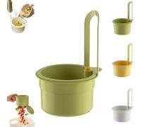 Dondepiso Sink Strainer, Kitchen Sink Food Waste Catcher, Faucet Hanging Strainer, Press Automatic Dumping Kitchen Draining Basket, for Food Wastes, for Kitchens (Green)