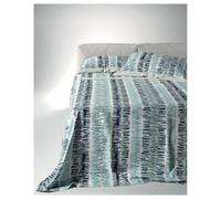 Dondi Home - Collezione Notti Blu - Completo Lenzuola Matrimoniali (Effetto Copriletto) in Percalle di Puro Cotone 100% 200 t.c. - Modello: ST BARTH - Colore: Acqua