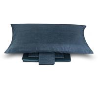 Dondi Home | Completo Lenzuola matrimoniale Finiseta, 250x290 cm, Set di 4 pezzi 100% Raso di Cotone 300 TC, 2 Federe, Lenzuolo Sopra, Lenzuolo Sotto, Colore Ottanio Pavone - Made In Italy