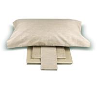 Dondi Home | Completo Lenzuola matrimoniale Finiseta, 250x290 cm, Set di 4 pezzi 100% Raso di Cotone 300 TC, 2 Federe, Lenzuolo Sopra, Lenzuolo Sotto, Colore Beige Betulla- Made In Italy