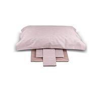 Dondi Home | Completo Lenzuola matrimoniale Finiseta, 250x290 cm, Set di 4 pezzi 100% Raso di Cotone 300 TC, 2 Federe, Lenzuolo Sopra, Lenzuolo Sotto, Colore Rosa Antico Argilla - Made In Italy