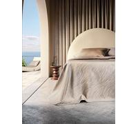 Dondi Home | Copriletto Liscio Elisir, 270x270, Con Trama In Jacquard, Rifinito con Orlo, Fresco e Leggero, Colore Cipria - Made In Italy