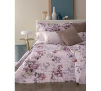 Dondi Home | Fresco Copriletto Matrimoniale Trapuntato Lisa 270x270 cm, 100% Percalle di Cotone 200 TC, con Fantasia Floreale, Colore Fard, 90 g/mq, collezione Forever - Made in Italy