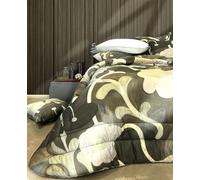 Dondi Home Trapunta matrimoniale, realizzata su raso di cotone 100% con stampa all over, misura 270x265 cm, imbottitura da 340 gr/mq, made in Italy, art. Bliss col. Rovere