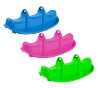 Dondolo 3 Posti 104x44x37 cm in Plastica Blu o Rosa o Verde