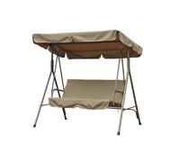 DONDOLO ACCIAIO 3 POSTI RELAX 170x110xH152 CM CON CUSCINI TETTUCCIO PARASOLE