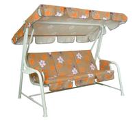 Dondolo 4 posti seduta e schienale rete metallica tubolare diametro 50mm bianco