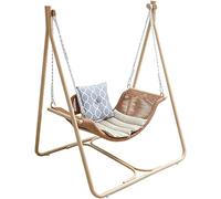 Dondolo a doppia amaca, in lega di alluminio resistente, seduta reclinabile per il massimo comfort interno, ideale per soggiorno o patio relax