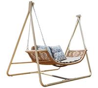 Dondolo a doppia amaca, in lega di alluminio resistente, seduta reclinabile per il massimo comfort interno, ideale per soggiorno o patio relax