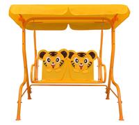 Dondolo a Panchina per Bambini Giallo 115x75x110 cm in Tessuto