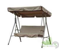 DONDOLO ACCIAIO 3 POSTI RELAX 170x110xH152 CM CON CUSCINI TETTUCCIO PARASOLE