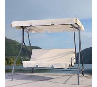 Dondolo Altalena Sofa 3 Posti Struttura in Acciaio 185X120X160Cm per Giardino Arredo Esterno