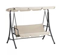Linea Garden Friend Dondolo a Letto Bali in Acciaio Verniciato Telo in Poliestere 180 gr/m² Colore Beige
