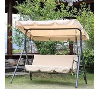 Dondolo da esterno in acciaio 3 posti 170x110x153 cm