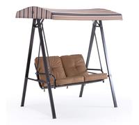 Dondolo da Giardino 2 Posti 145x106x174 cm in Acciaio Ischia
