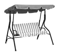 DONDOLO DA GIARDINO 3 POSTI CON CUSCINO IMBOTTITO 5CM TETTUCCIO PARASOLE ESTERNO