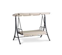 Linea Garden Friend Dondolo a Letto Bali in Acciaio Verniciato Telo in Poliestere 180 gr/m² Colore Beige